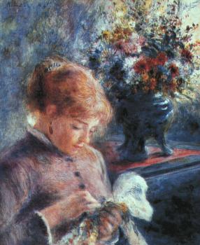 Pierre Auguste Renoir : Lady Sewing